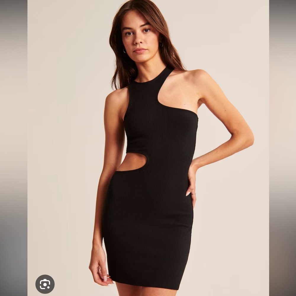 Abercrombie Asymmetrical Cutout Knit Mini Dress